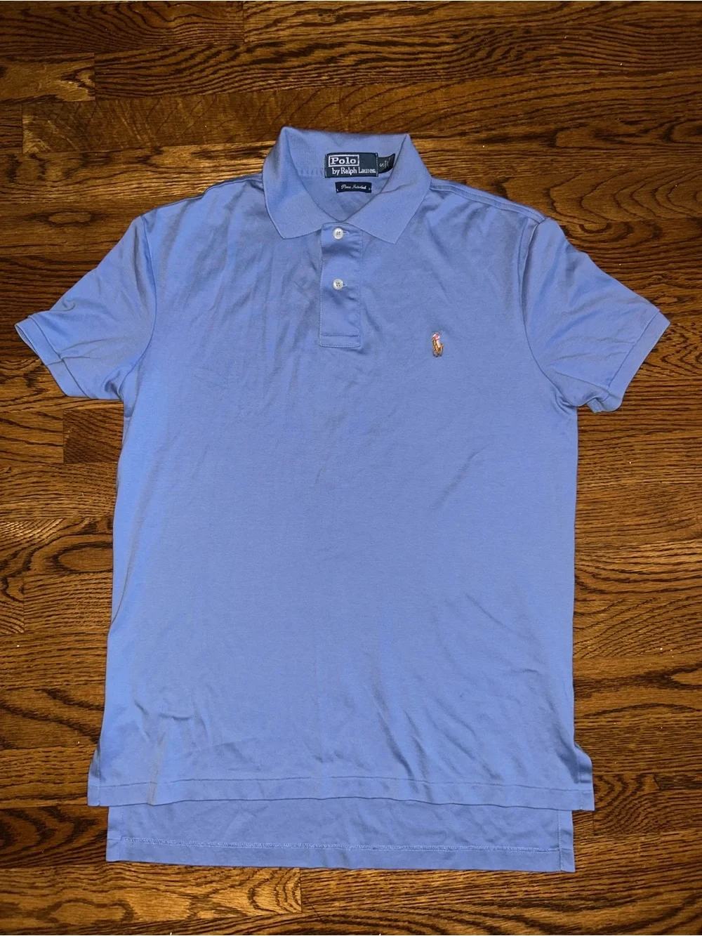 Polo Ralph Lauren Pima Interlock Polo Shirt Blue Short Sleeve Men’s Size Small